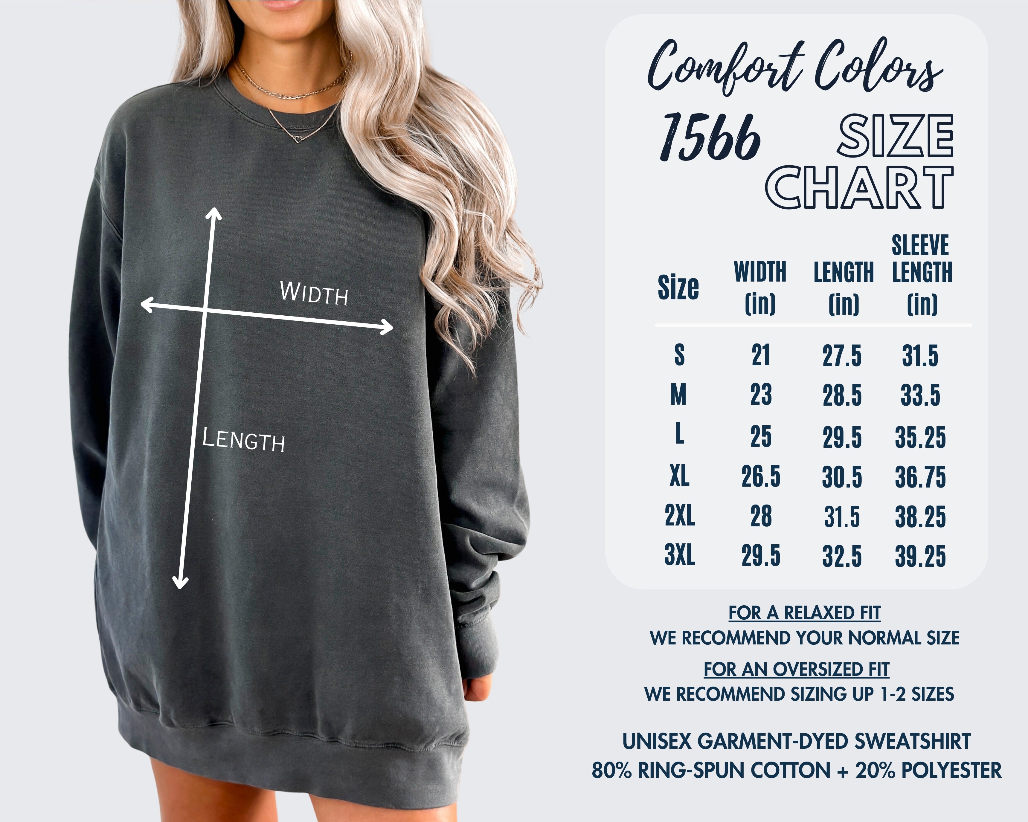 Happier Here "Good Days Ahead" Crewneck-Chambray
