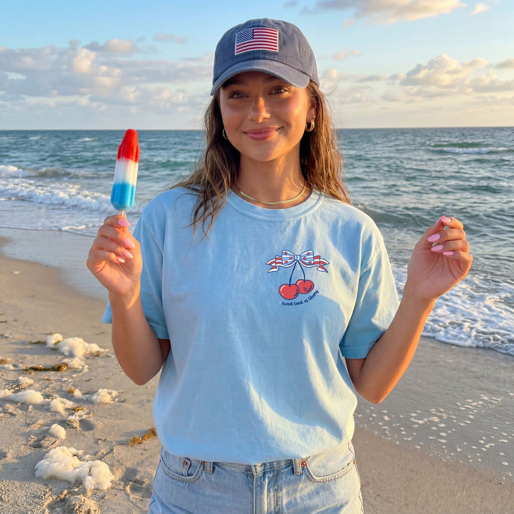 "Sweet Land of Liberty"-Tee Chambray